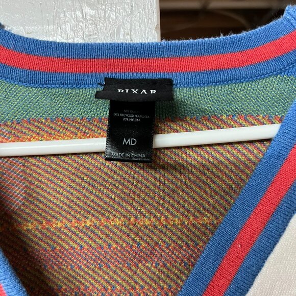 Toy Story Button-Up Sweater - Size Medium - Colorful & Playful Pixar Style! - Picture 2 of 3